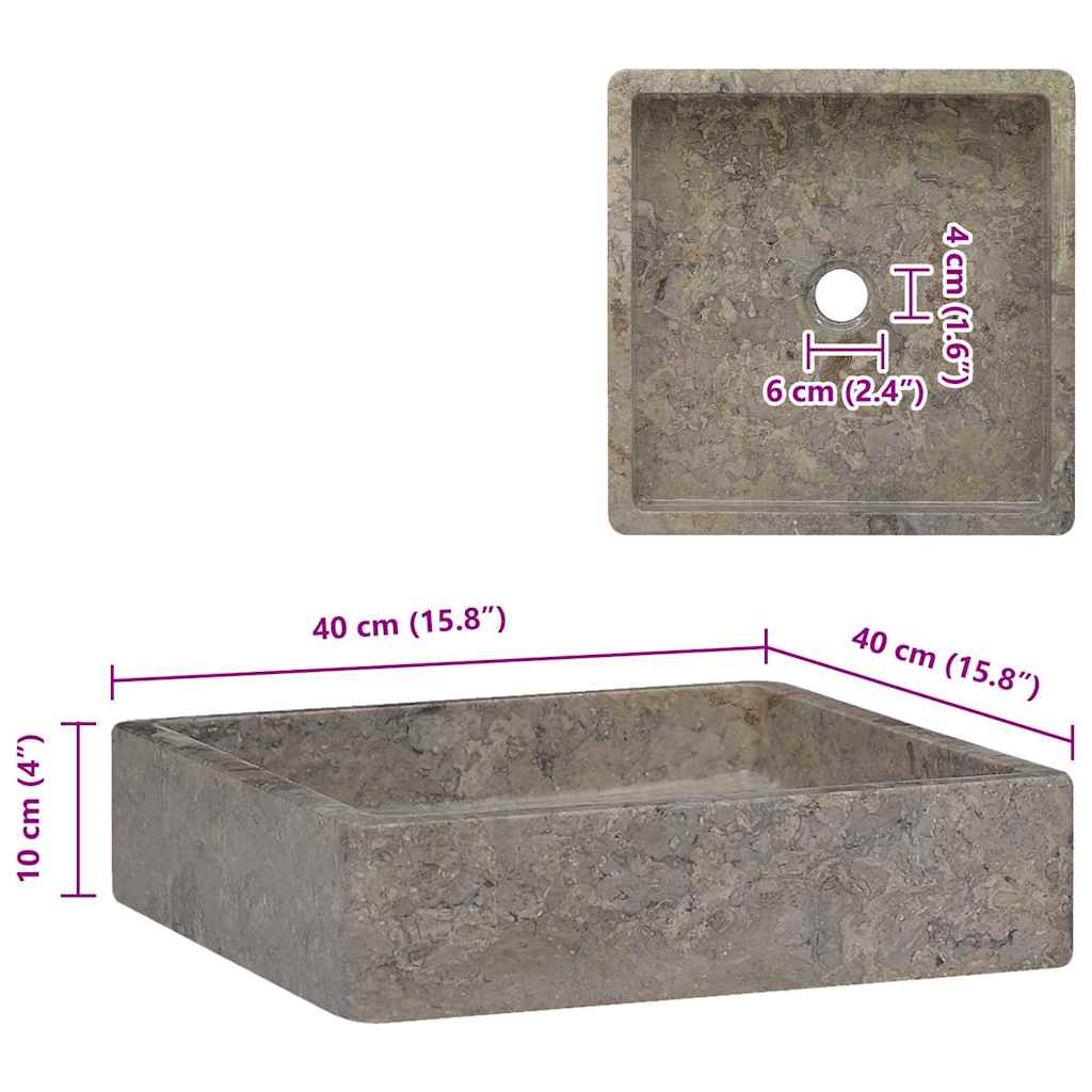 Pesuallas Harmaa 40X40X10 Cm Marmori