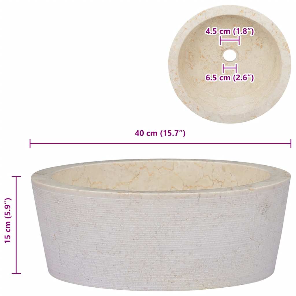 Pesuallas Kerma Ø40X15 Cm Marmori