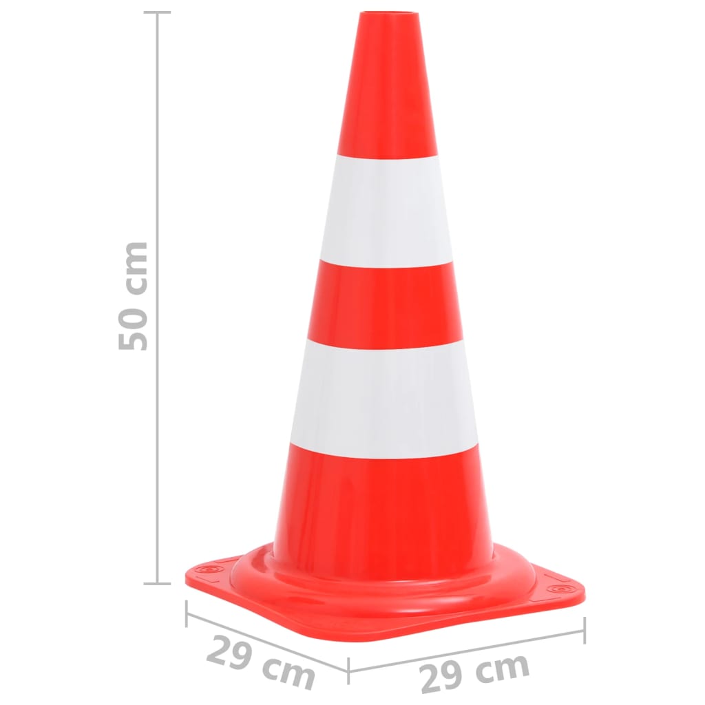 Heijastavat Liikennekartiot 20 Kpl Punainen Ja Valkoinen 50 Cm