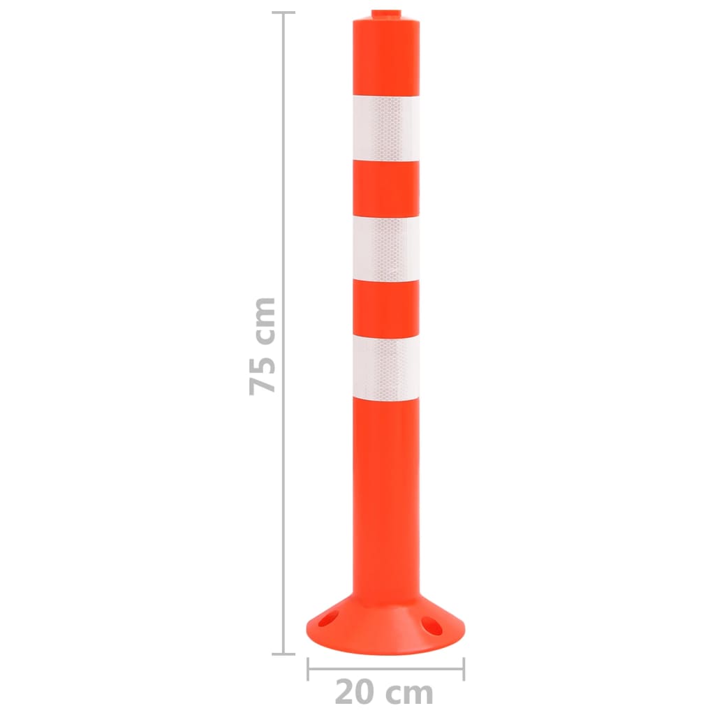 Liikenteenohjaustolpat 10 Kpl Muovi 75 Cm Pe