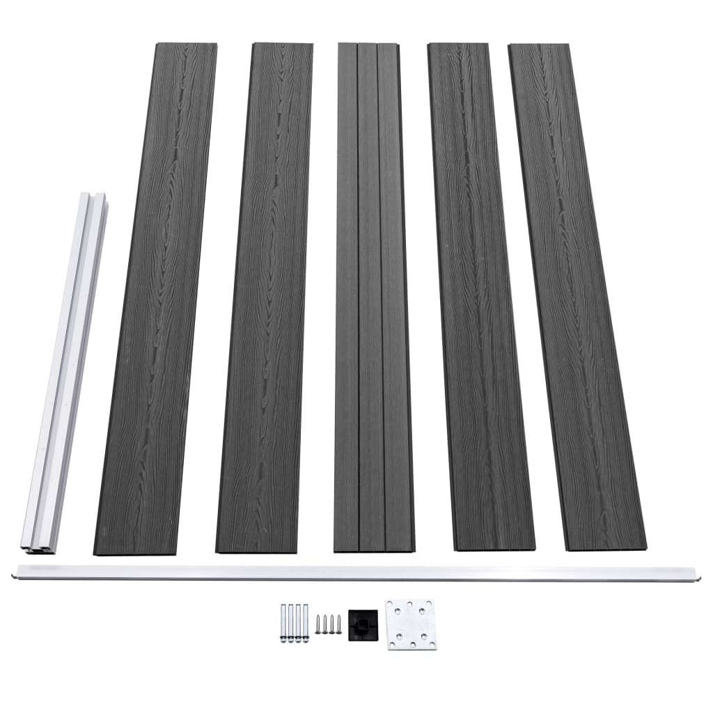 Aitapaneelisarja Wpc 526X105 Cm Musta