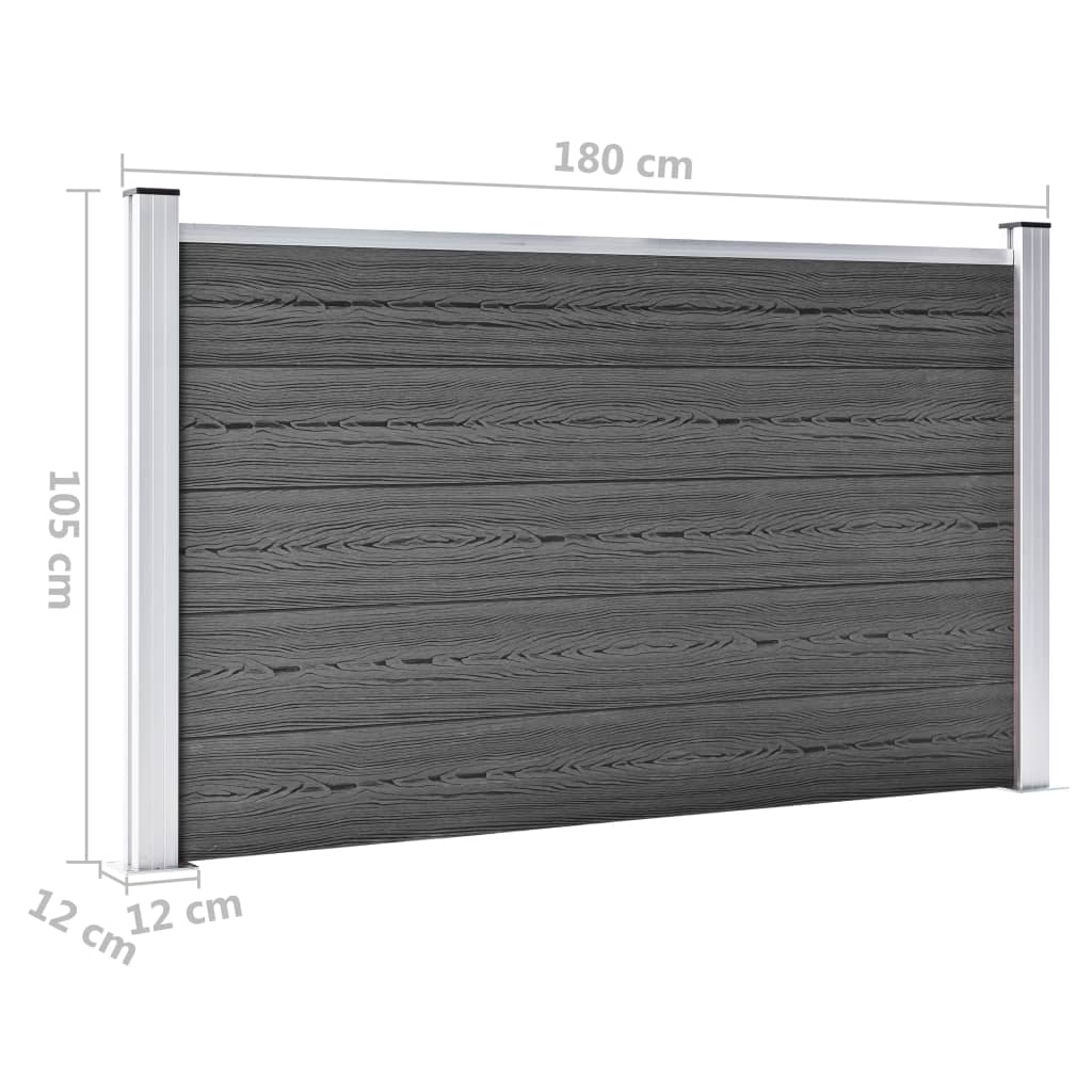 Aitapaneelisarja Wpc 872X105 Cm Musta