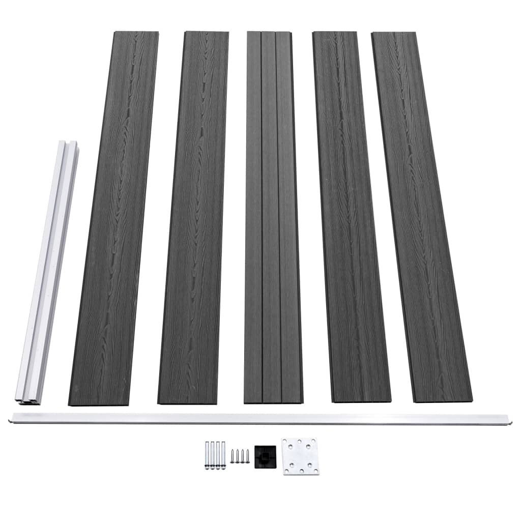 Aitapaneelisarja Wpc 872X105 Cm Musta