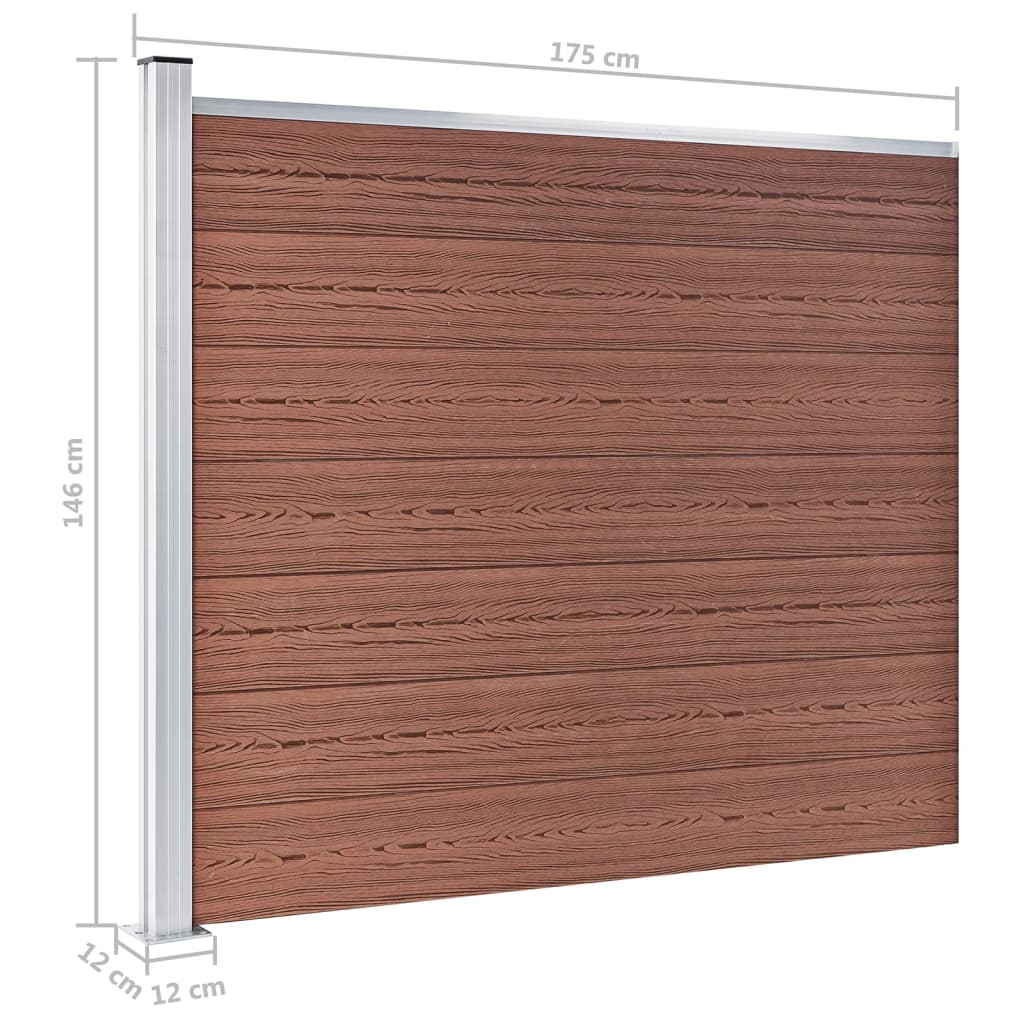 Aitapaneelisarja Wpc 526X146 Cm Ruskea