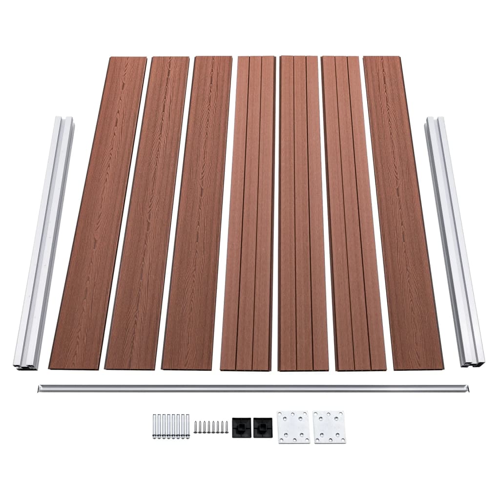 Aitapaneelisarja Wpc 872X146 Cm Ruskea