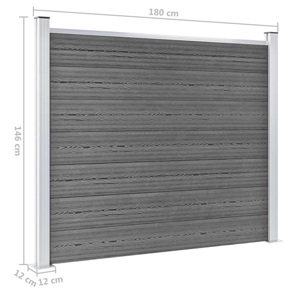 Aitapaneelisarja Wpc 526X146 Cm Harmaa