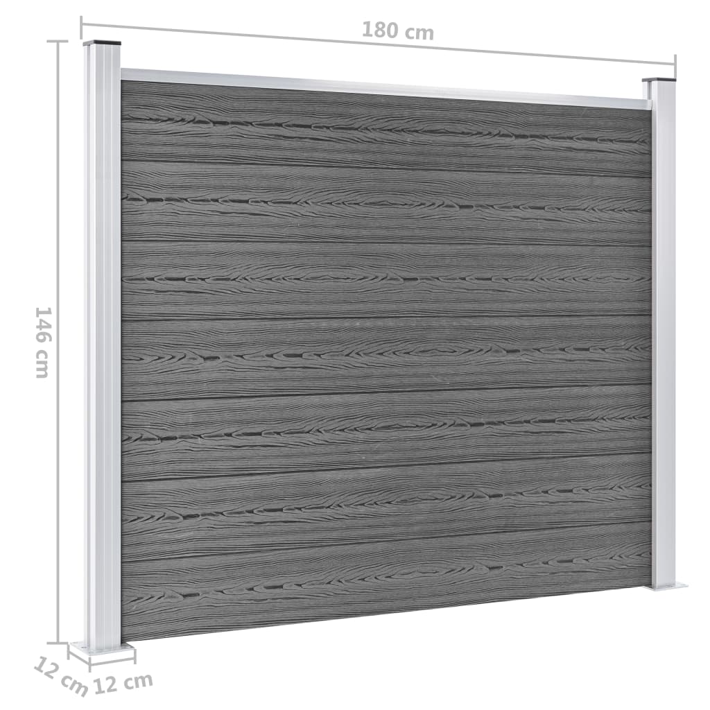 Aitapaneelisarja Wpc 699X146 Cm Harmaa