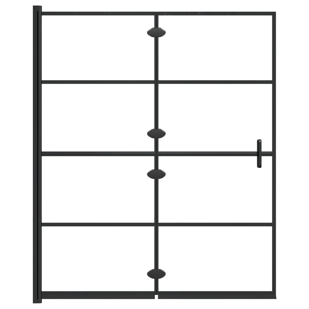 Taittuva Suihkuseinä Esg 120X140 Cm Musta