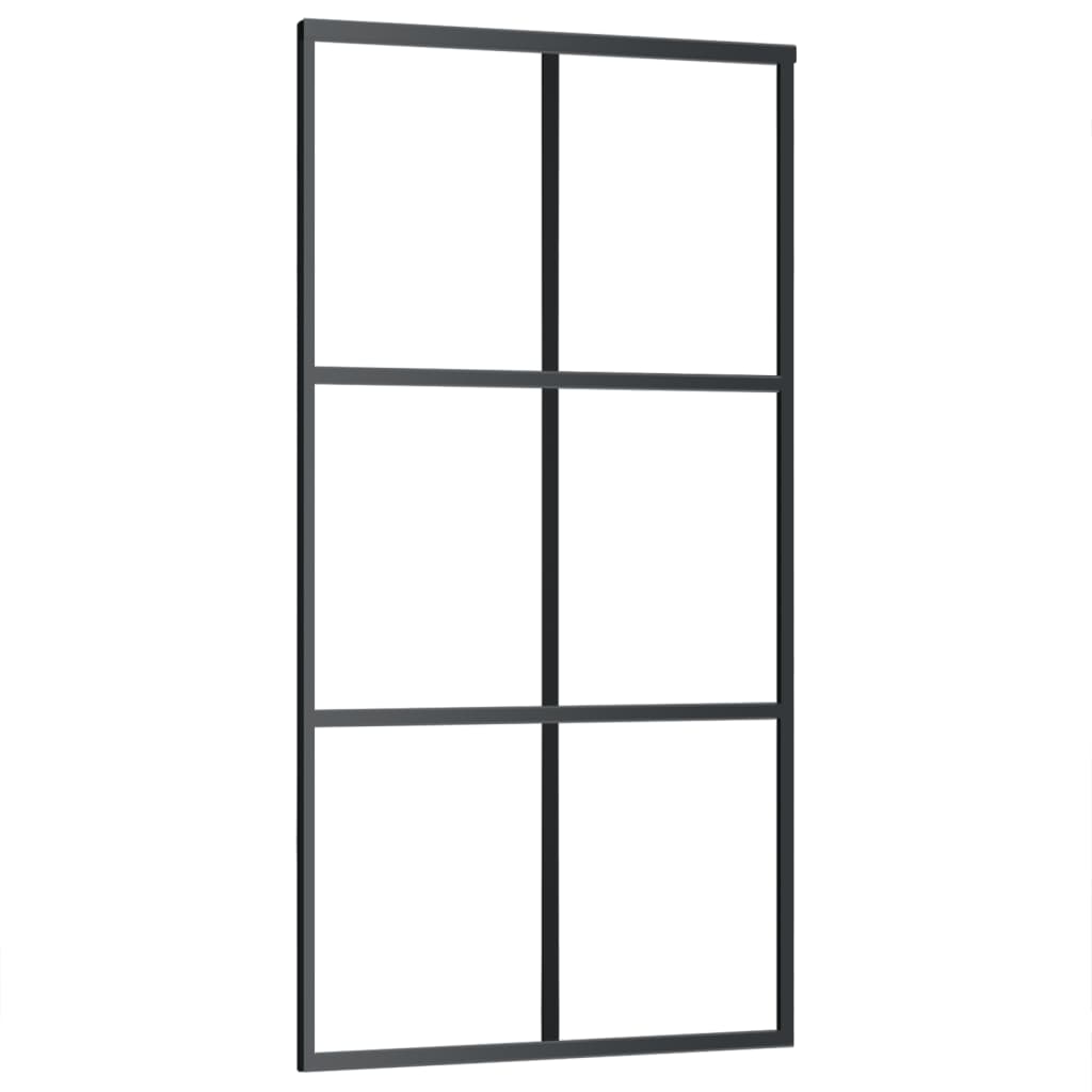Liukuovi Esg-Lasi Ja Alumiini 102X205 Cm Musta