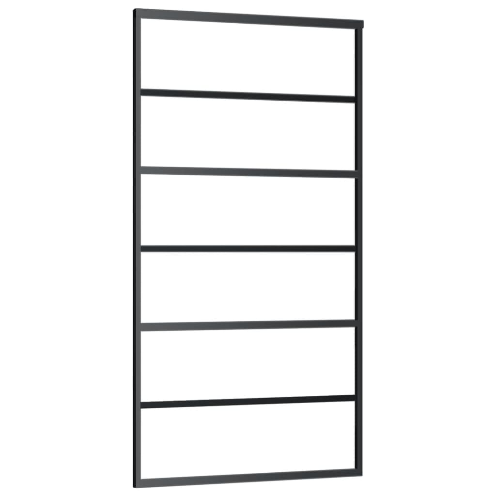 Liukuovi Esg-Lasi Ja Alumiini 102X205 Cm Musta