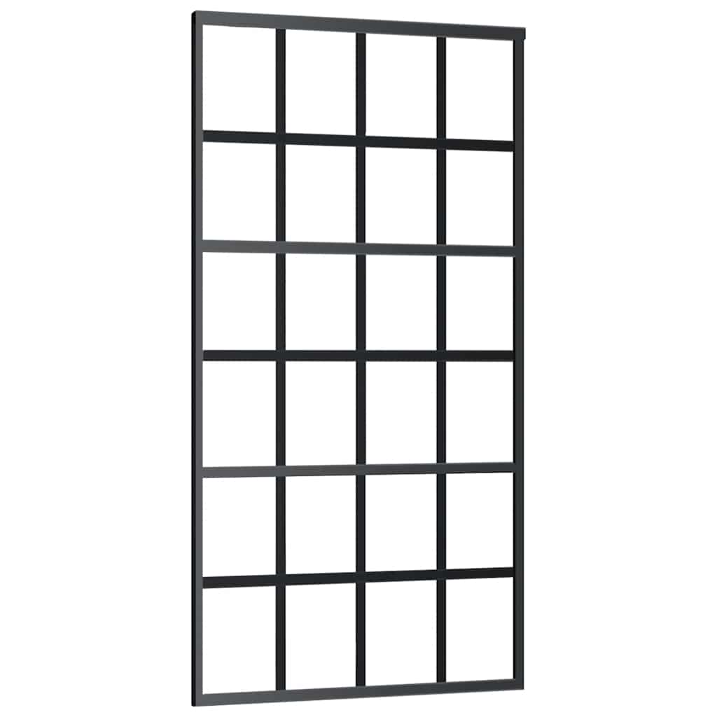 Liukuovi Esg-Lasi Ja Alumiini 102X205 Cm Musta