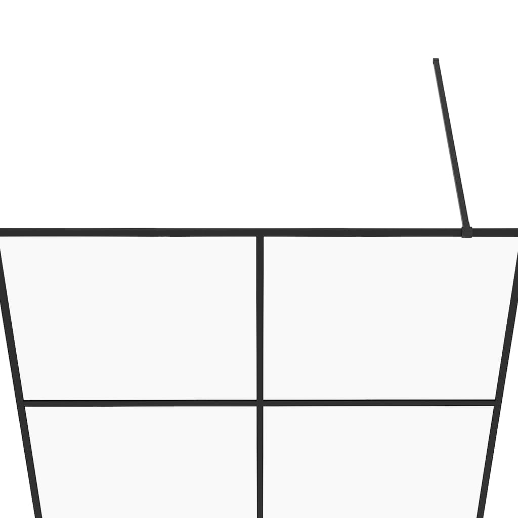 Walk-In Suihkun Seinäke Kirkas Esg-Lasi 140X195 Cm Musta