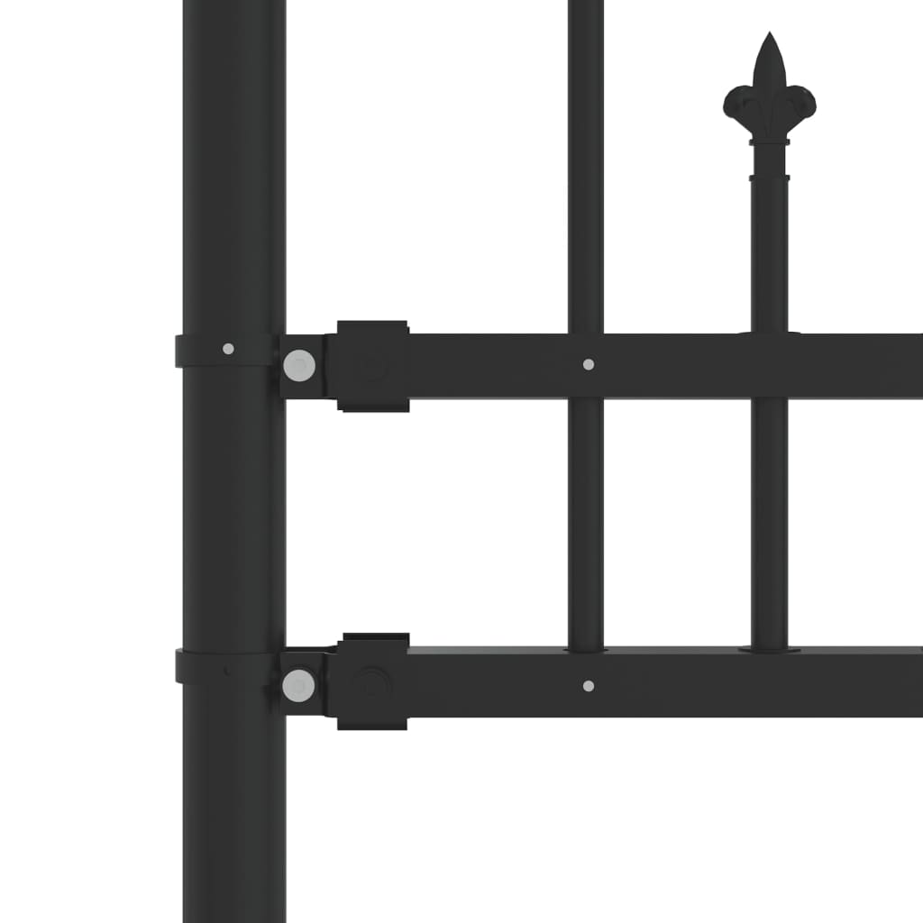 Puutarha-Aita Keihäskärkinen Musta 240X75 Cm Pulverimaalattu Teräs