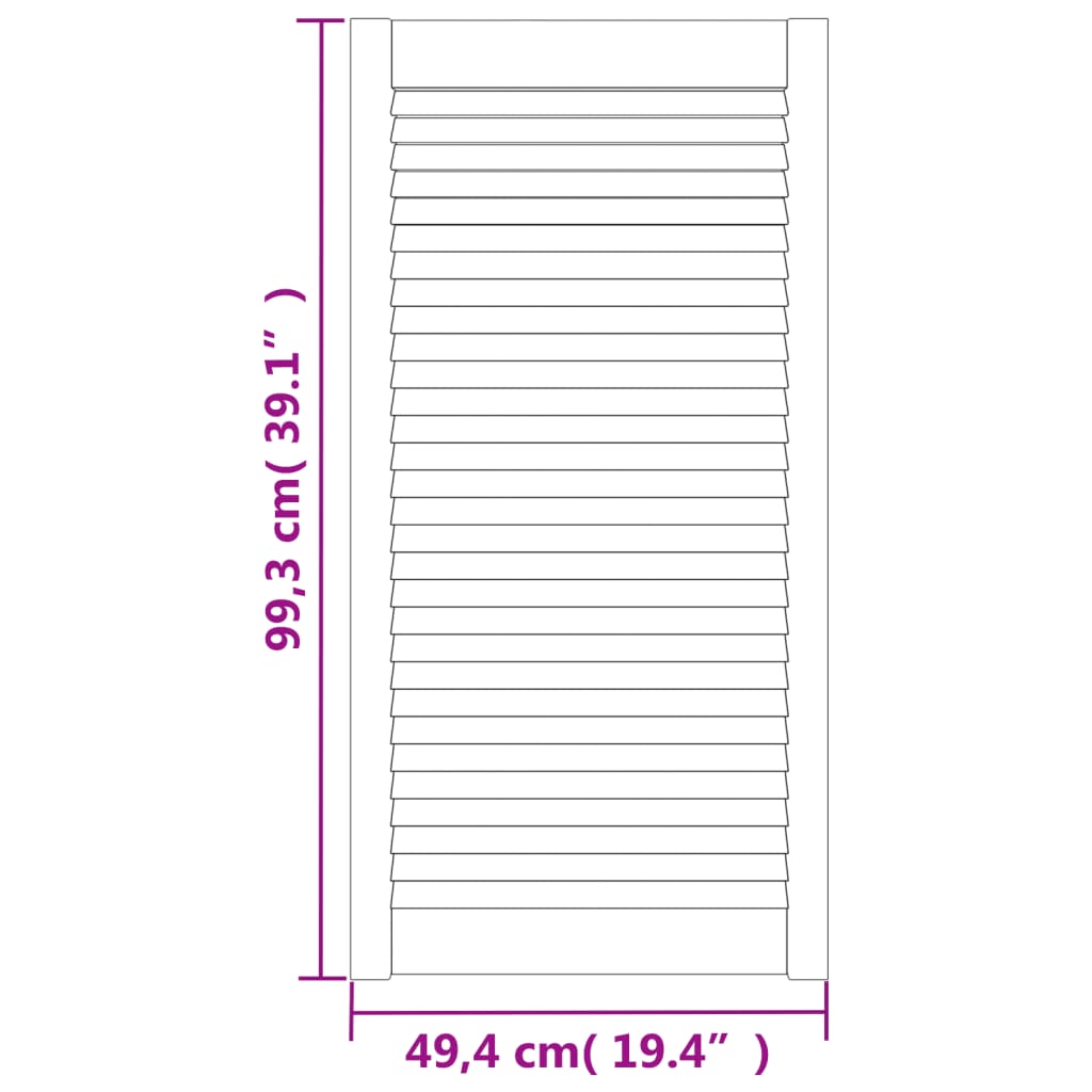 Kaapin Ovi Säleikkömuotoilu 99,3X49,4 Cm Täysi Mänty