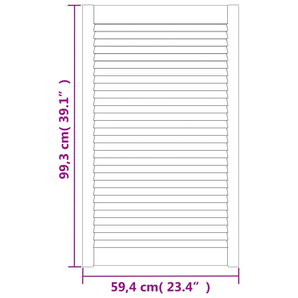 Kaapin Ovet Säleikkömuotoilu 4 Kpl 99,3X59,4 Cm Täysi Mänty