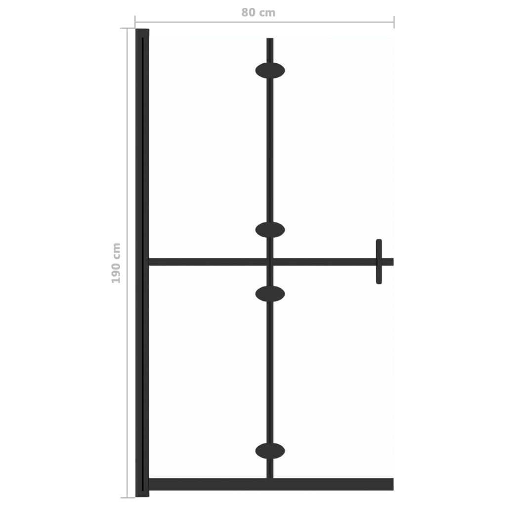 Walk-In Suihkuseinä Kokoontaittuva Kirkas Esg-Lasi 80X190 Cm