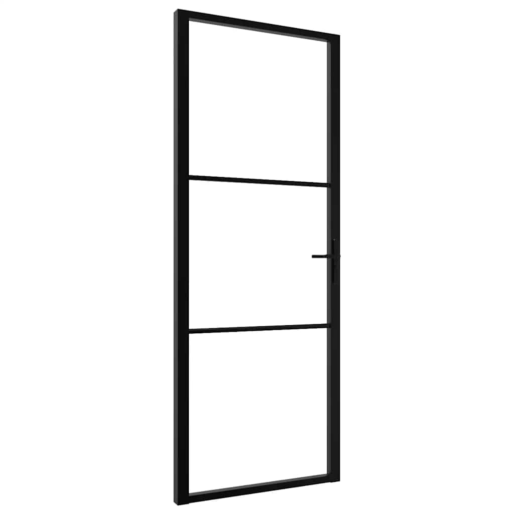 Sisäovi Esg-Lasi Ja Alumiini 76X201,5 Cm Musta