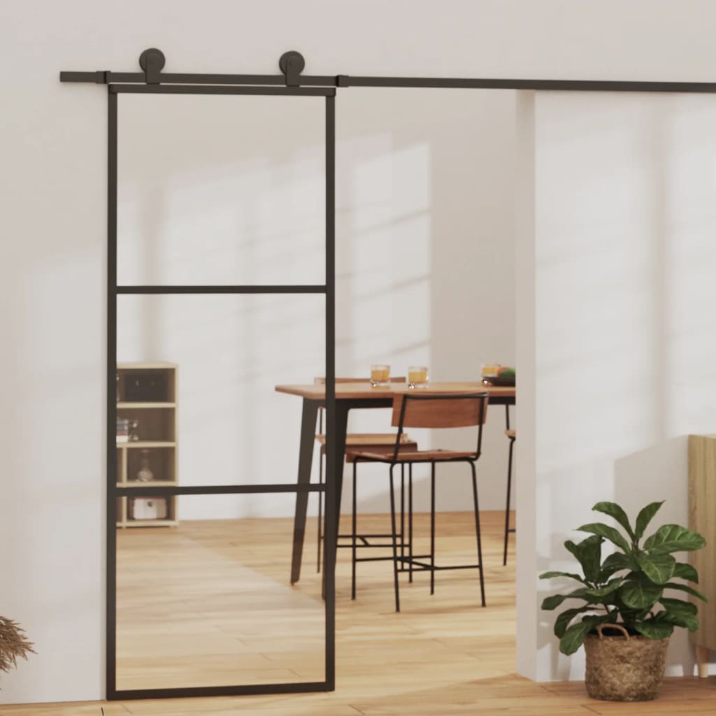 Liukuovi Asennustarvikkeilla Esg Lasi Ja Alumiini 76X205 Cm