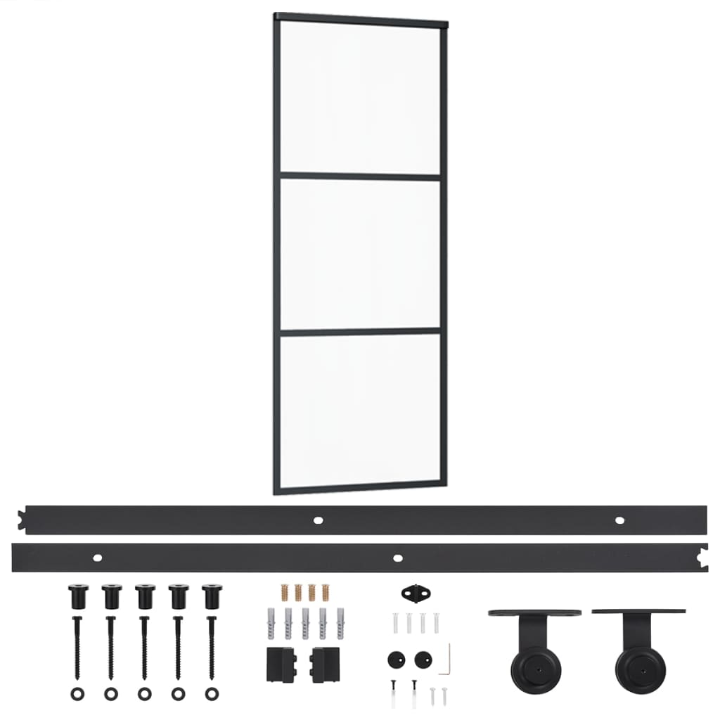 Liukuovi Asennustarvikkeilla Esg Lasi Ja Alumiini 76X205 Cm