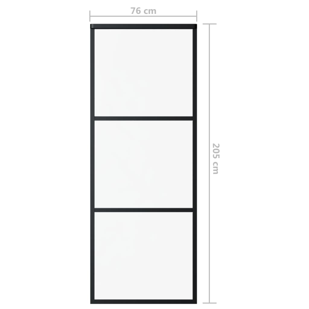 Liukuovi Asennustarvikkeilla Esg Lasi Ja Alumiini 76X205 Cm