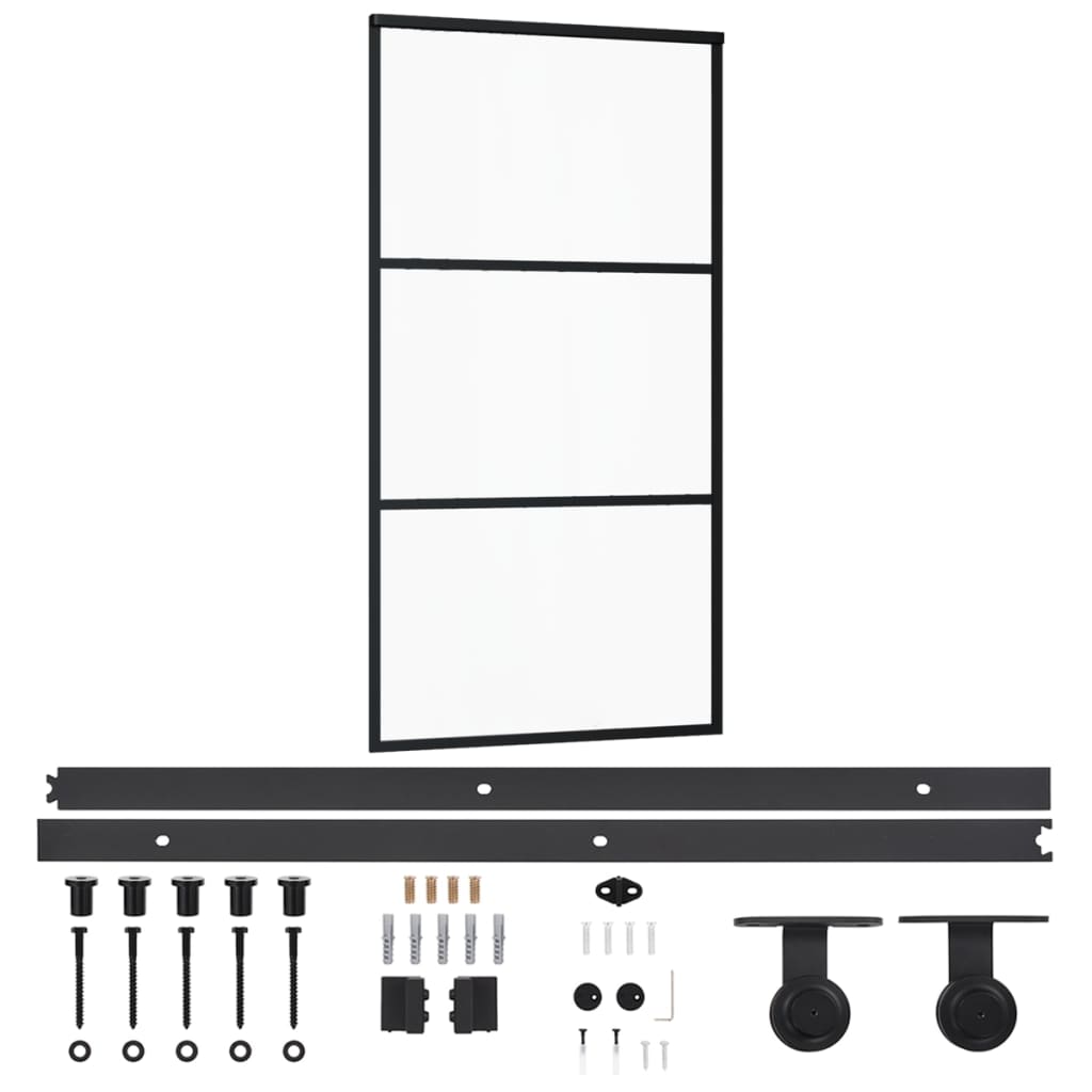 Liukuovi Asennustarvikkeilla Esg Lasi Ja Alumiini 102X205 Cm