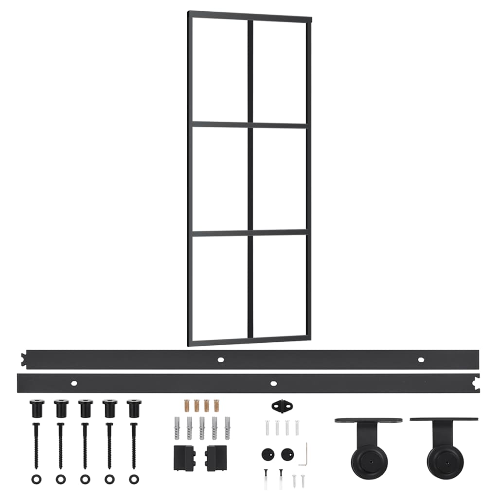 Liukuovi Asennustarvikkeilla Esg Lasi Ja Alumiini 76X205 Cm