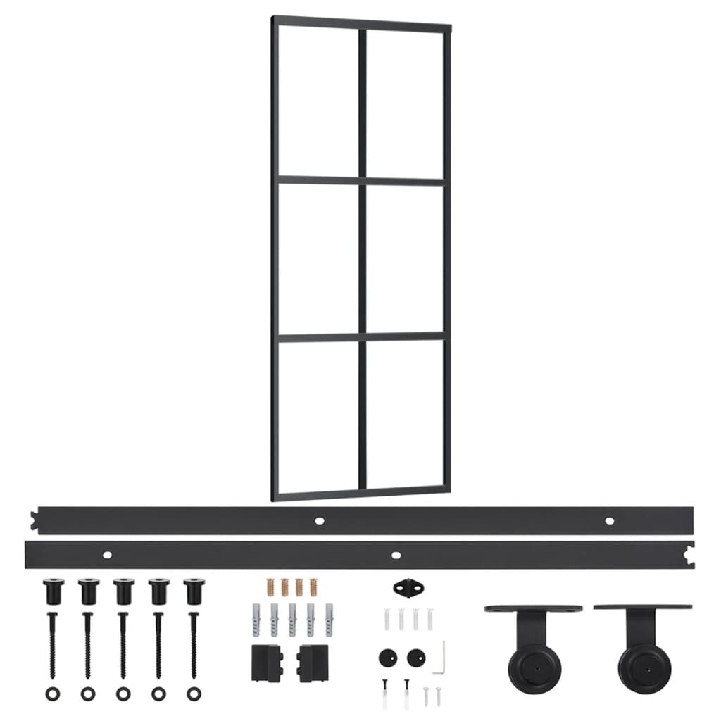 Liukuovi Asennustarvikkeilla Esg Lasi Ja Alumiini 76X205 Cm