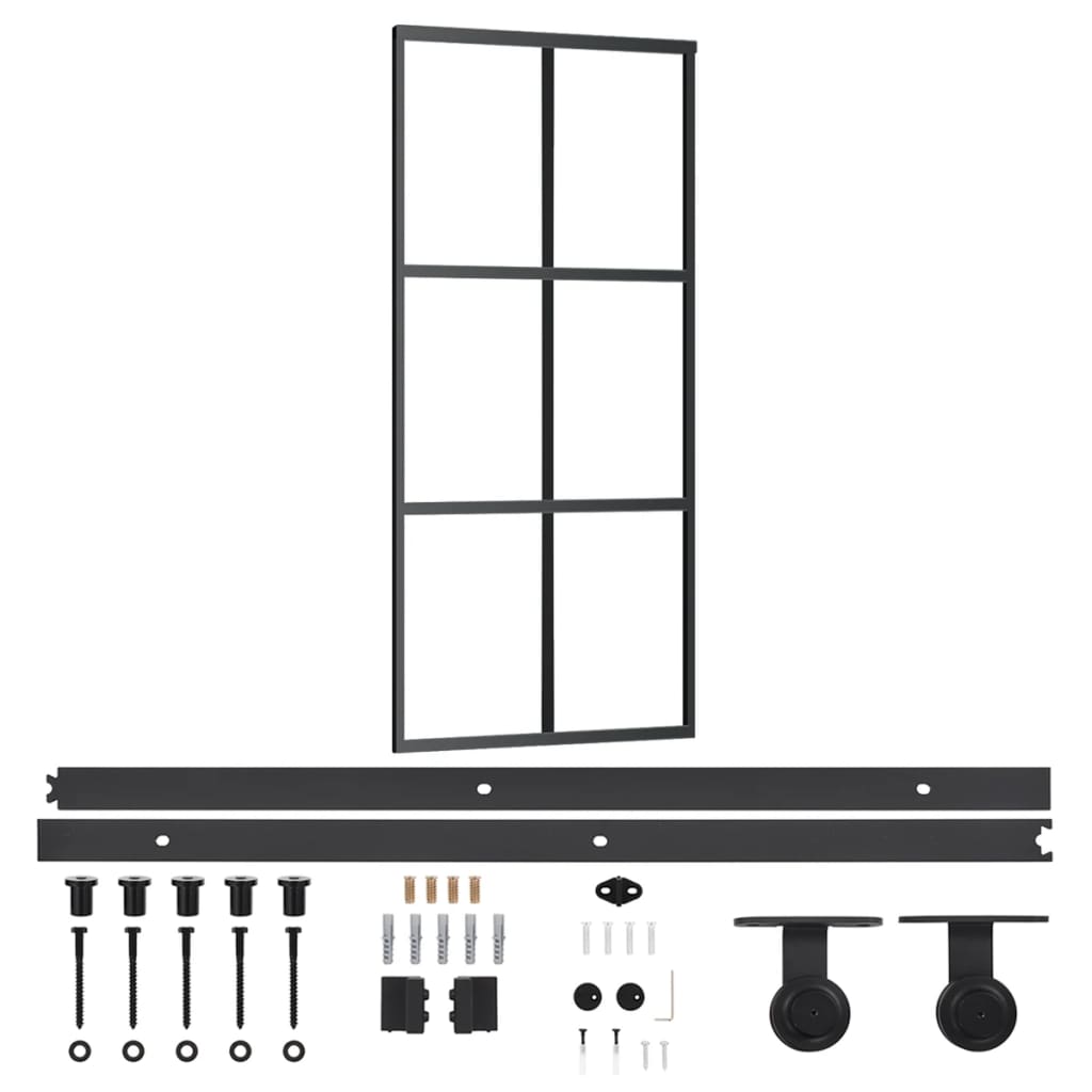 Liukuovi Asennustarvikkeilla Esg Lasi Ja Alumiini 90X205 Cm