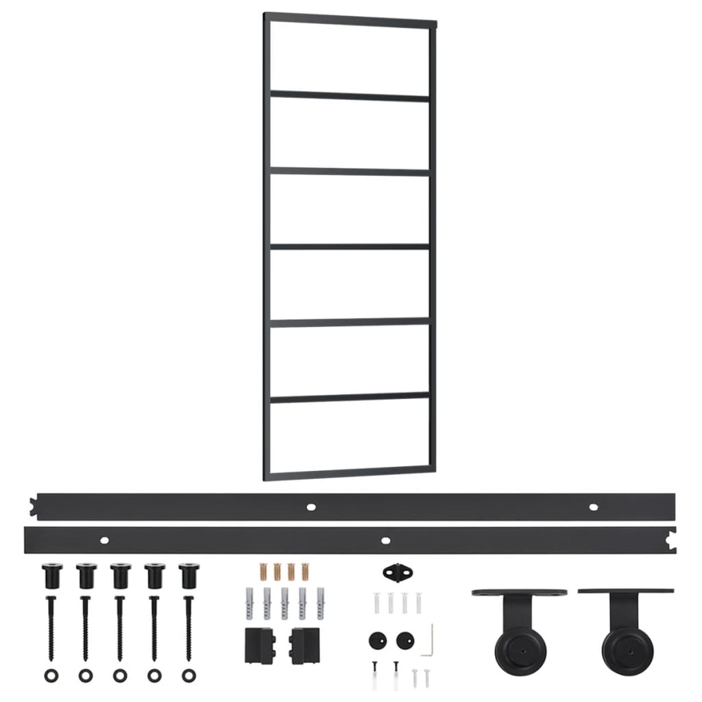 Liukuovi Asennustarvikkeilla Esg Lasi Ja Alumiini 76X205 Cm