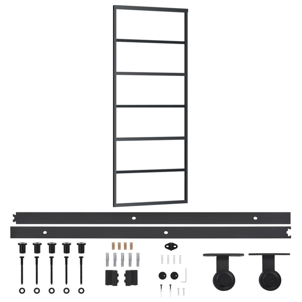 Liukuovi Asennustarvikkeilla Esg Lasi Ja Alumiini 76X205 Cm