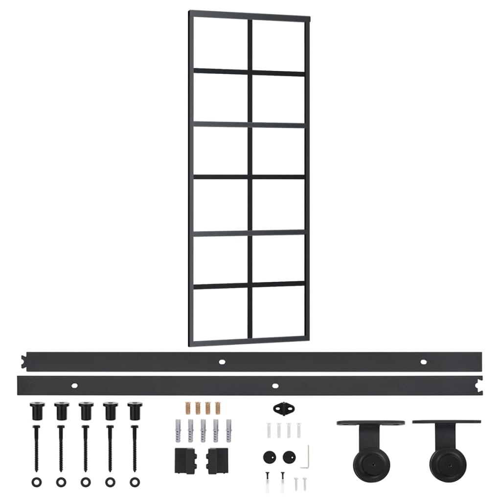 Liukuovi Asennustarvikkeilla Esg Lasi Ja Alumiini 76X205 Cm