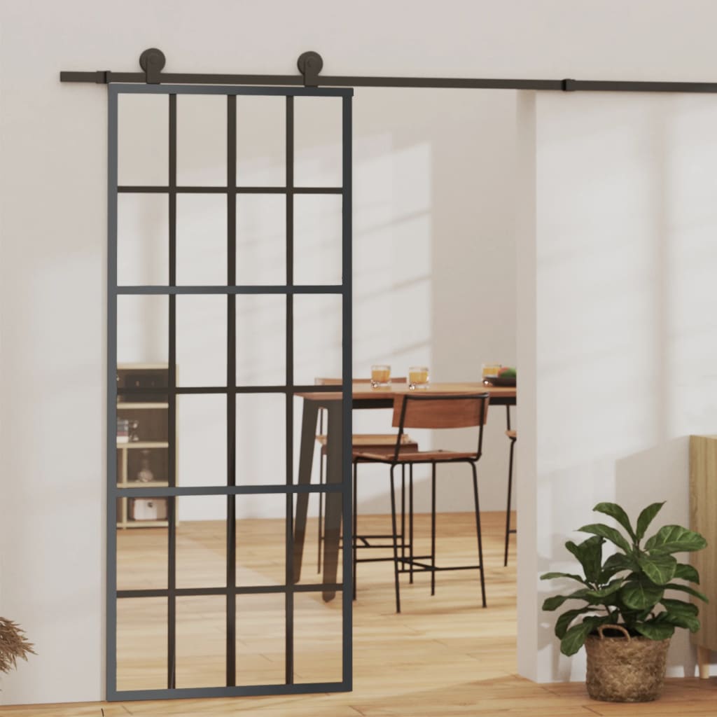 Liukuovi Asennustarvikkeilla Esg Lasi Ja Alumiini 76X205 Cm