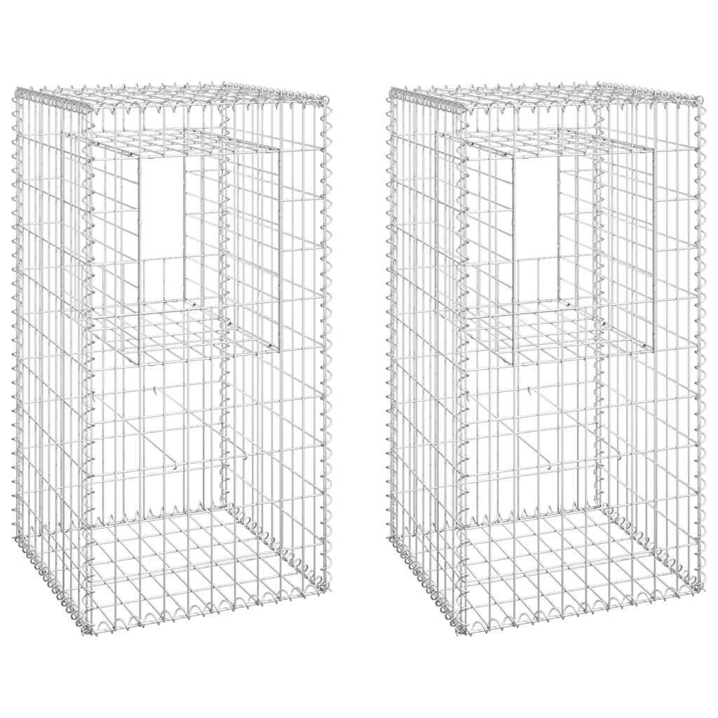Kivikoripylväät 2 Kpl 50X50X100 Cm Rauta