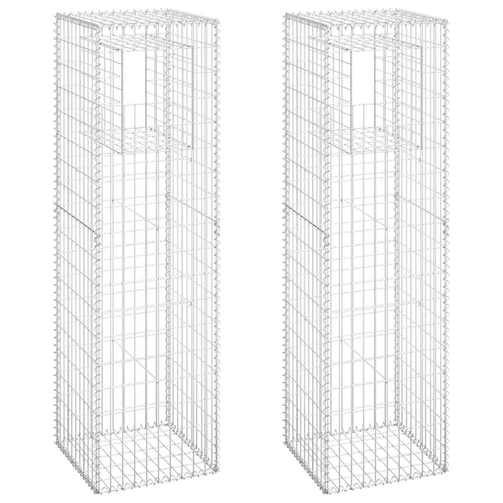 Kivikoripylväät 2 Kpl 50X50X180 Cm Rauta