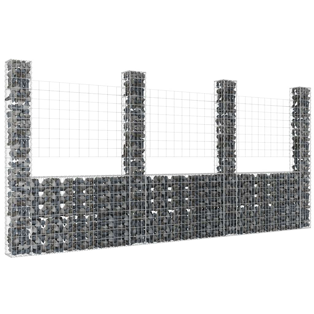 U-Muotoiset Kivikorit 4 Pylväällä Rauta 380X20X200 Cm