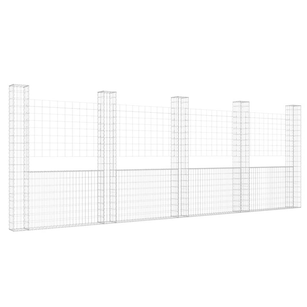 U-Muotoiset Kivikorit 5 Pylväällä Rauta 500X20X200 Cm