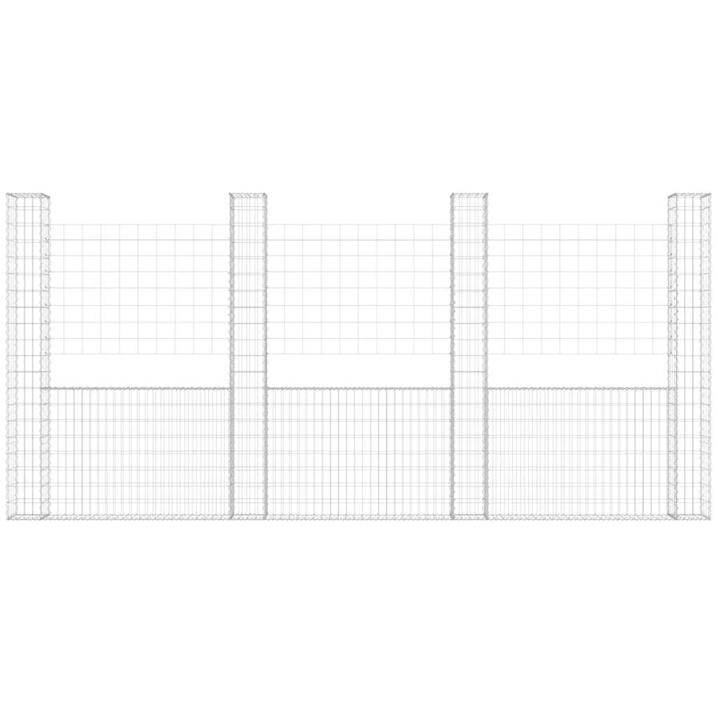 U-Muotoiset Kivikorit 5 Pylväällä Rauta 500X20X200 Cm