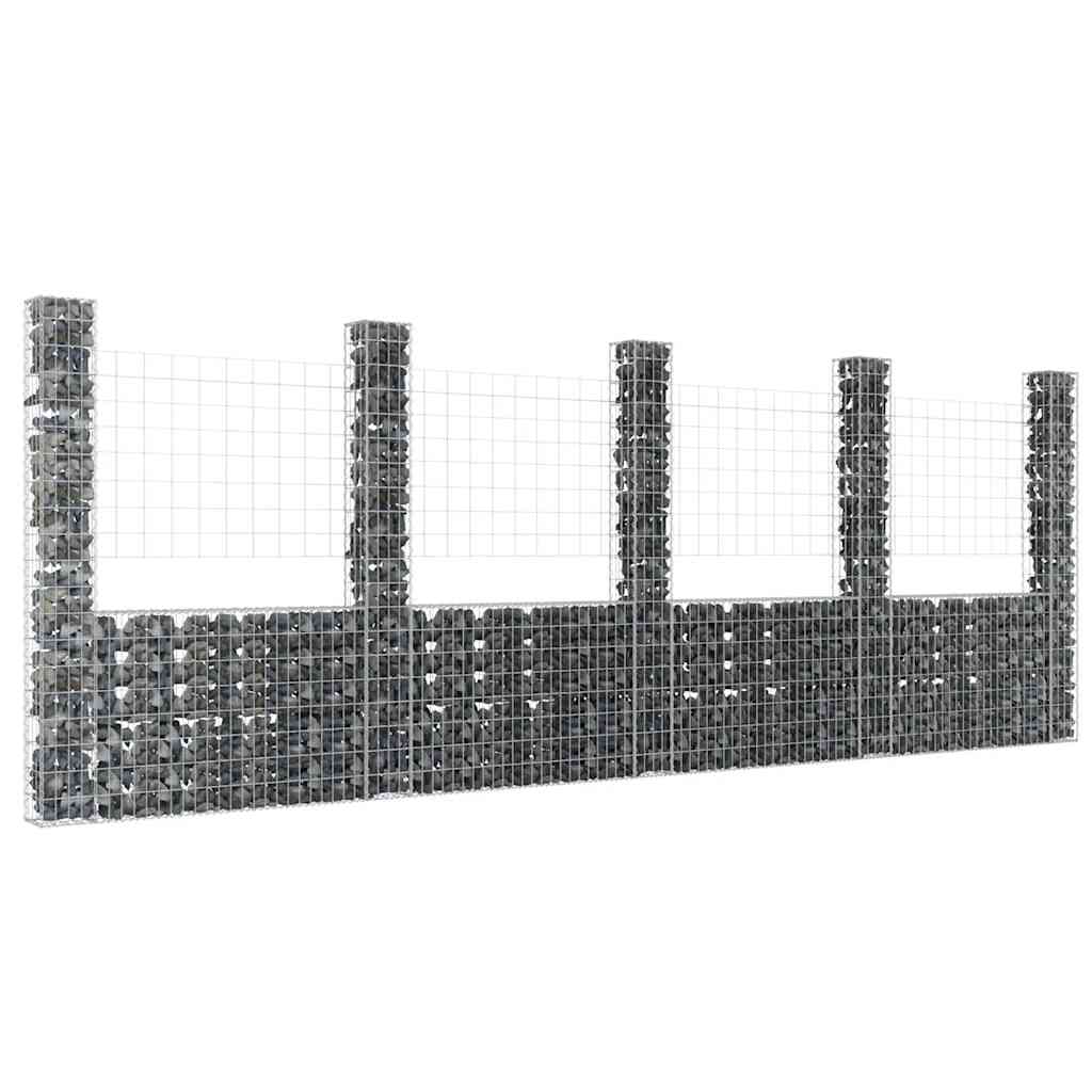 U-Muotoiset Kivikorit 5 Pylväällä Rauta 500X20X200 Cm