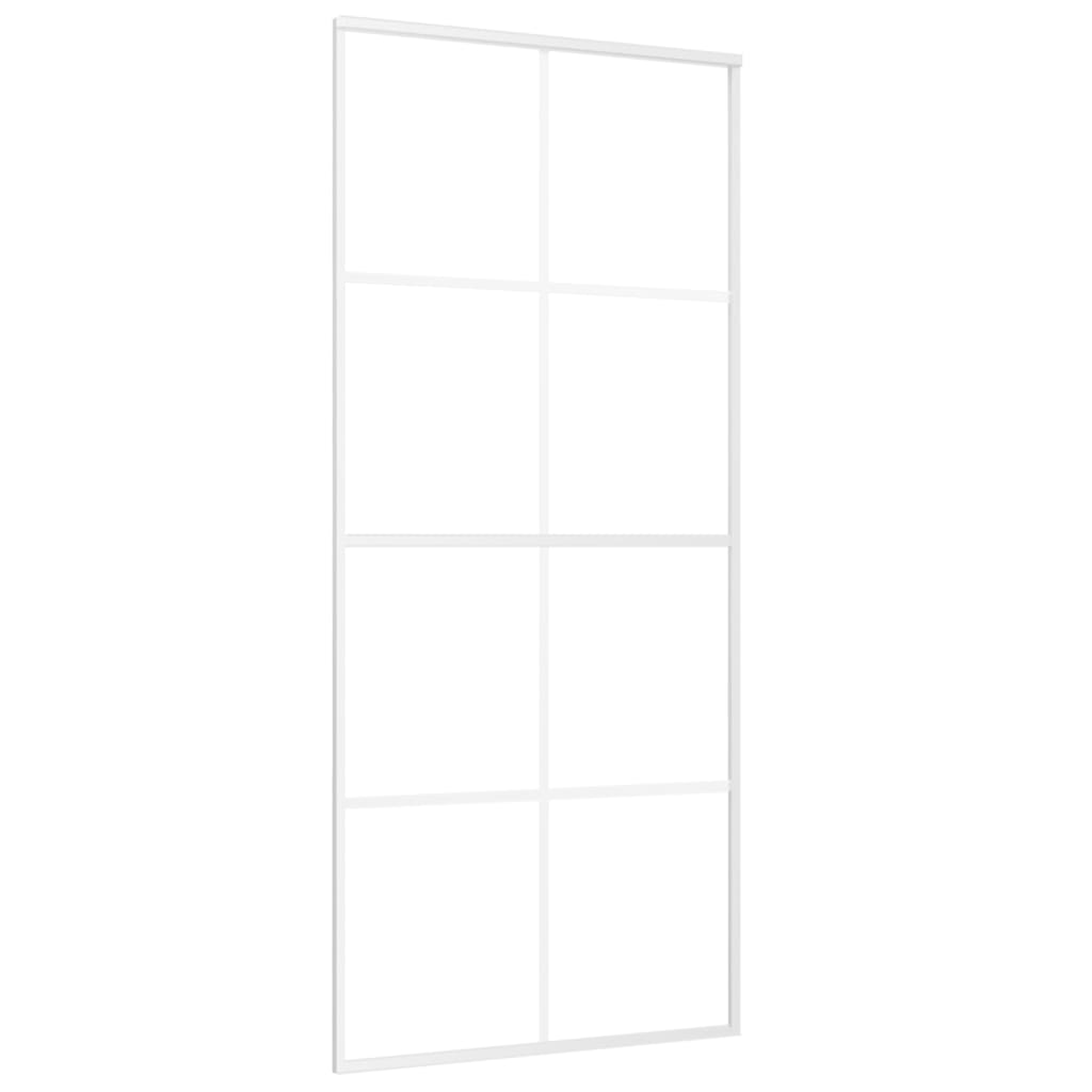 Liukuovi Esg-Huurrelasi Ja Alumiini 90X205 Cm Valkoinen