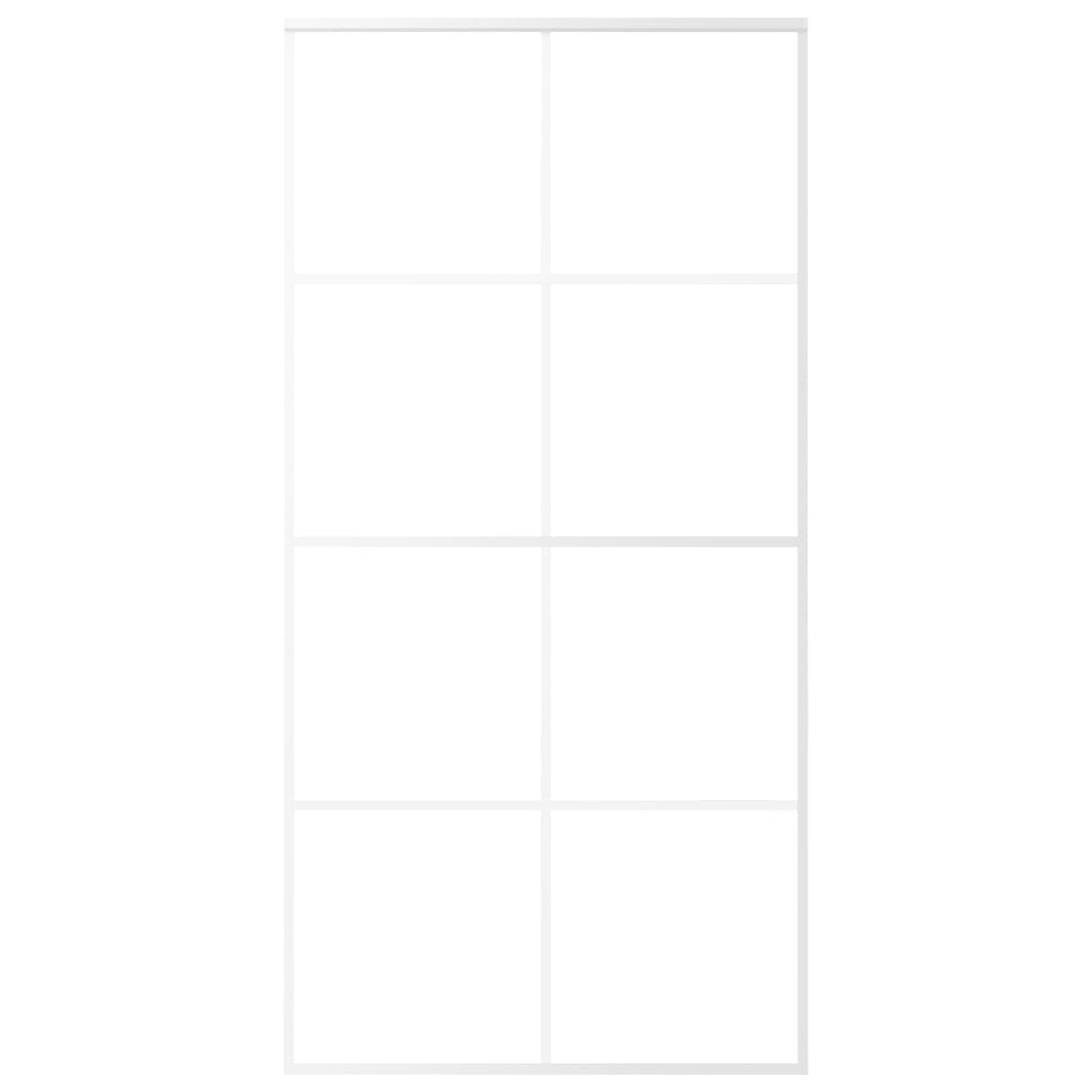 Liukuovi Esg-Lasi Ja Alumiini 102,5X205 Cm Valkoinen