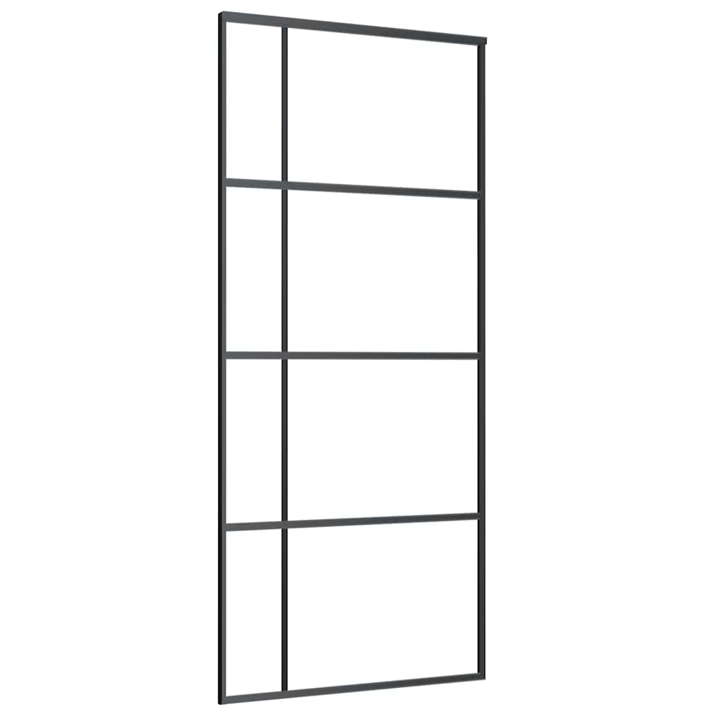 Liukuovi Esg-Lasi Ja Alumiini 90X205 Cm Musta