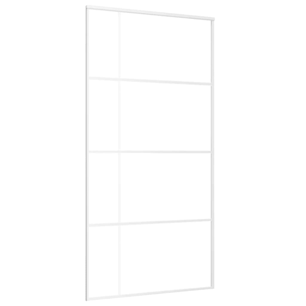 Liukuovi Esg-Huurrelasi Ja Alumiini 102,5X205 Cm Valkoinen