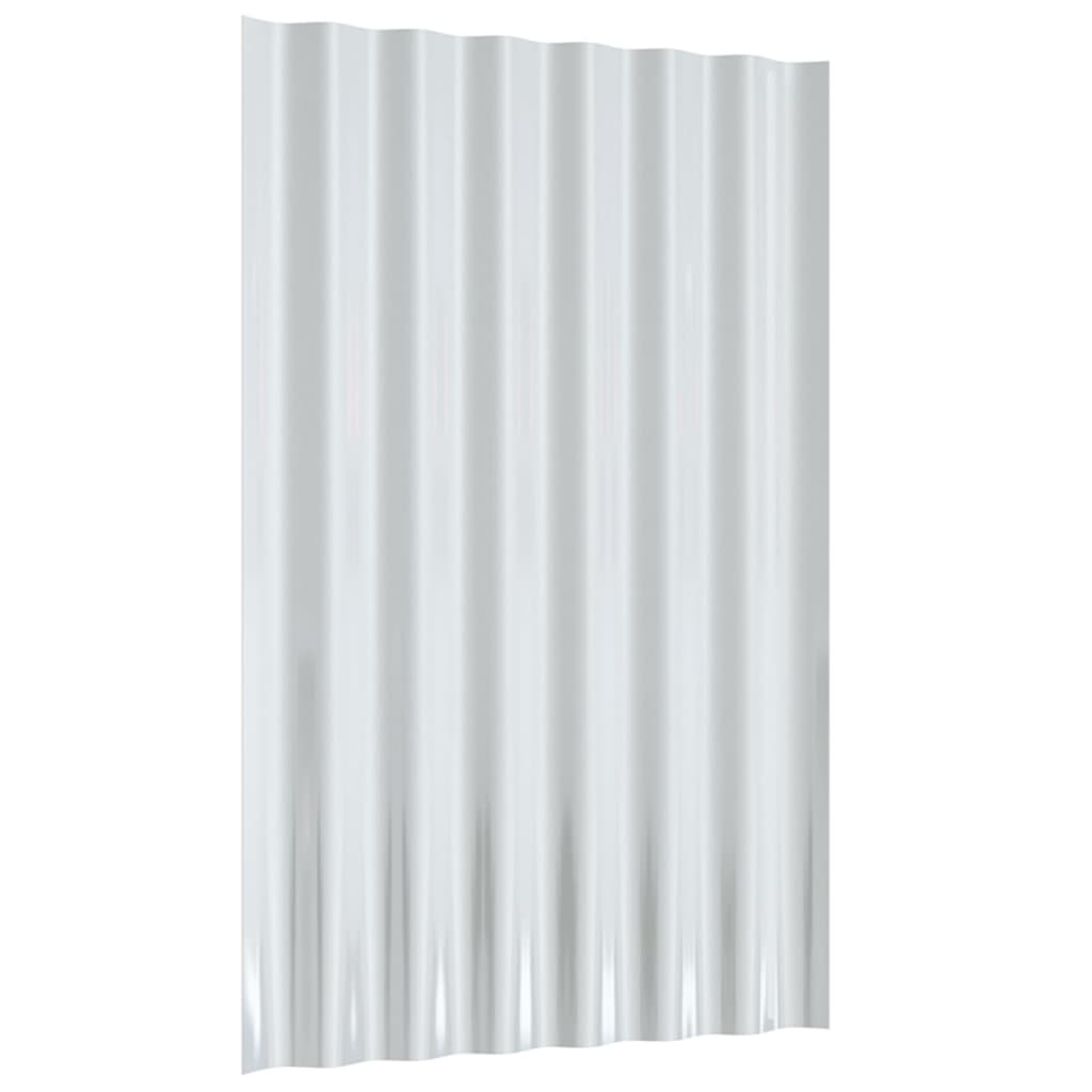 Kattopaneelit 12 Kpl Galvanoitu Teräs Hopea 60X36 Cm