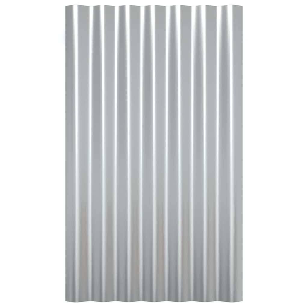 Kattopaneeli 36 Kpl Galvanoitu Teräs Hopea 60X36 Cm
