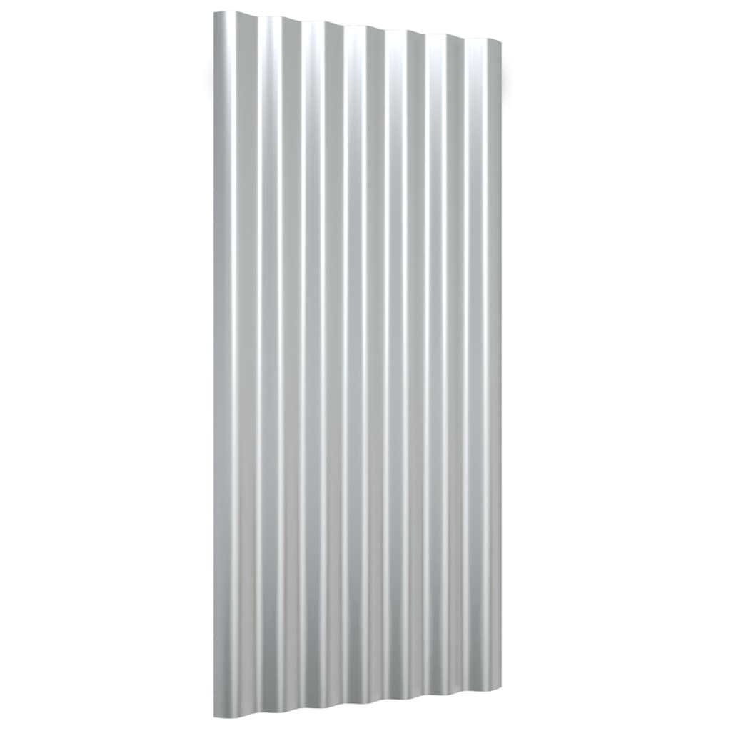 Kattopaneeli 12 Kpl Galvanoitu Teräs Hopea 80X36 Cm
