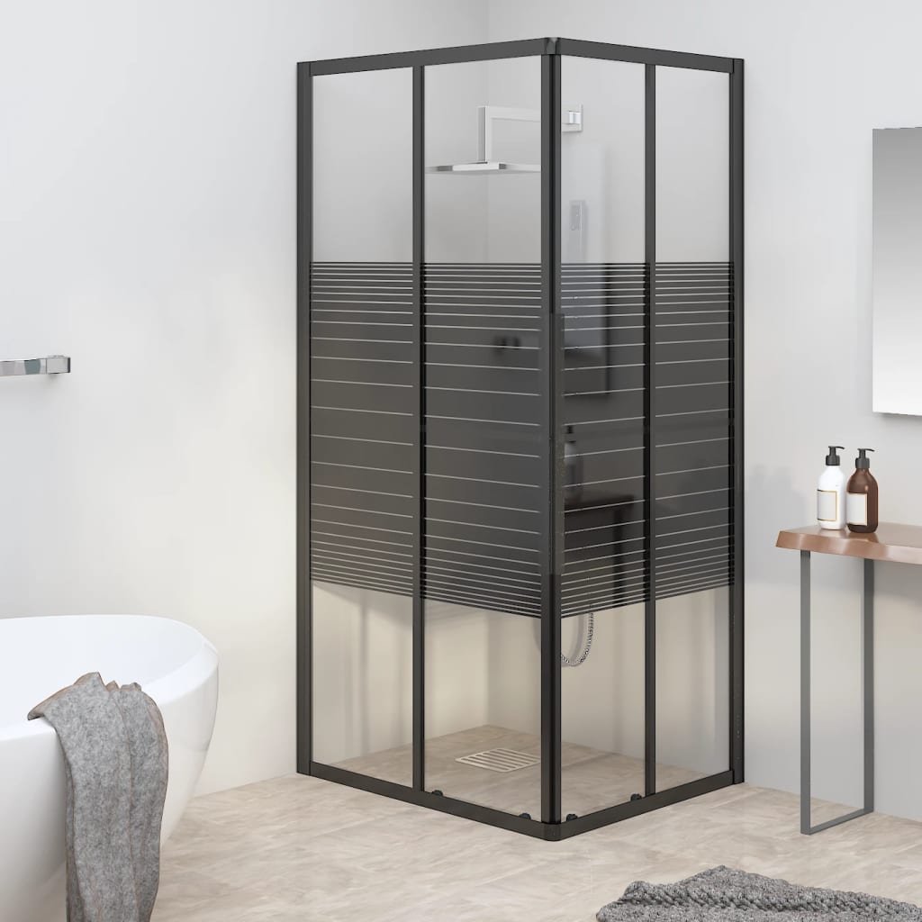 Suihkukaappi Raidallinen Esg 90X70X180 Cm Musta