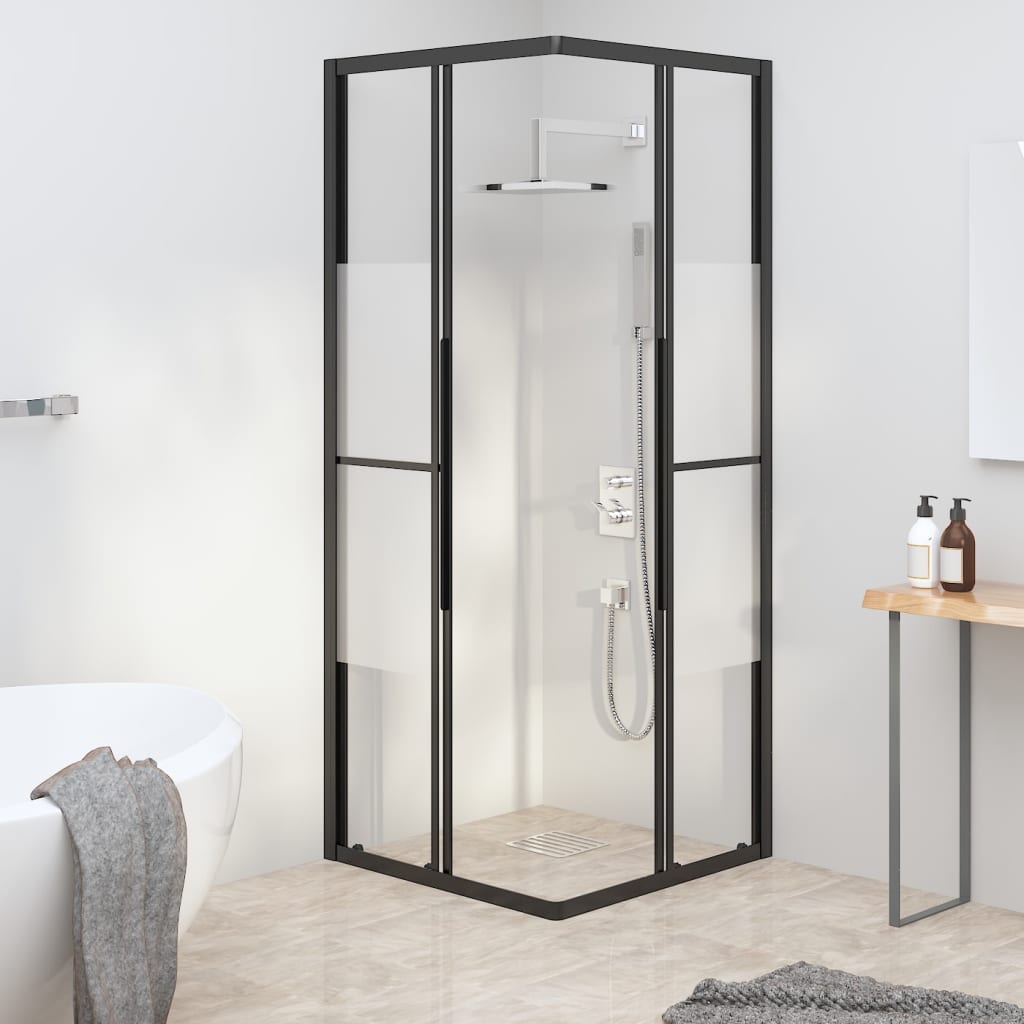 Suihkukaappi Puolihuurrettu Esg 80X80X180 Cm Musta