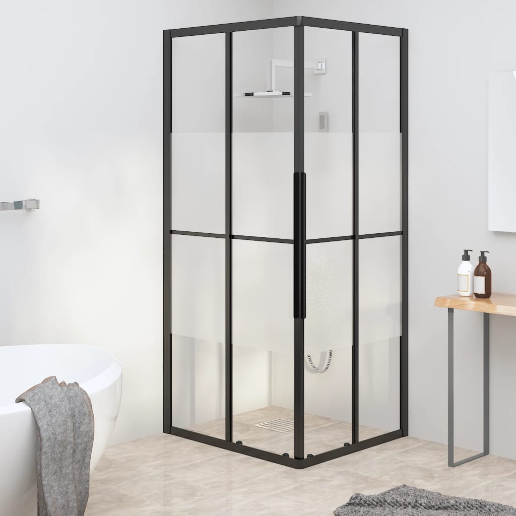 Suihkukaappi Puolihuurrettu Esg 90X70X180 Cm Musta