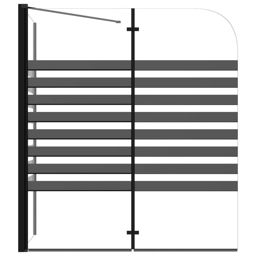 Suihkuseinä Raidallinen 120X68X130 Cm Karkaistu Lasi