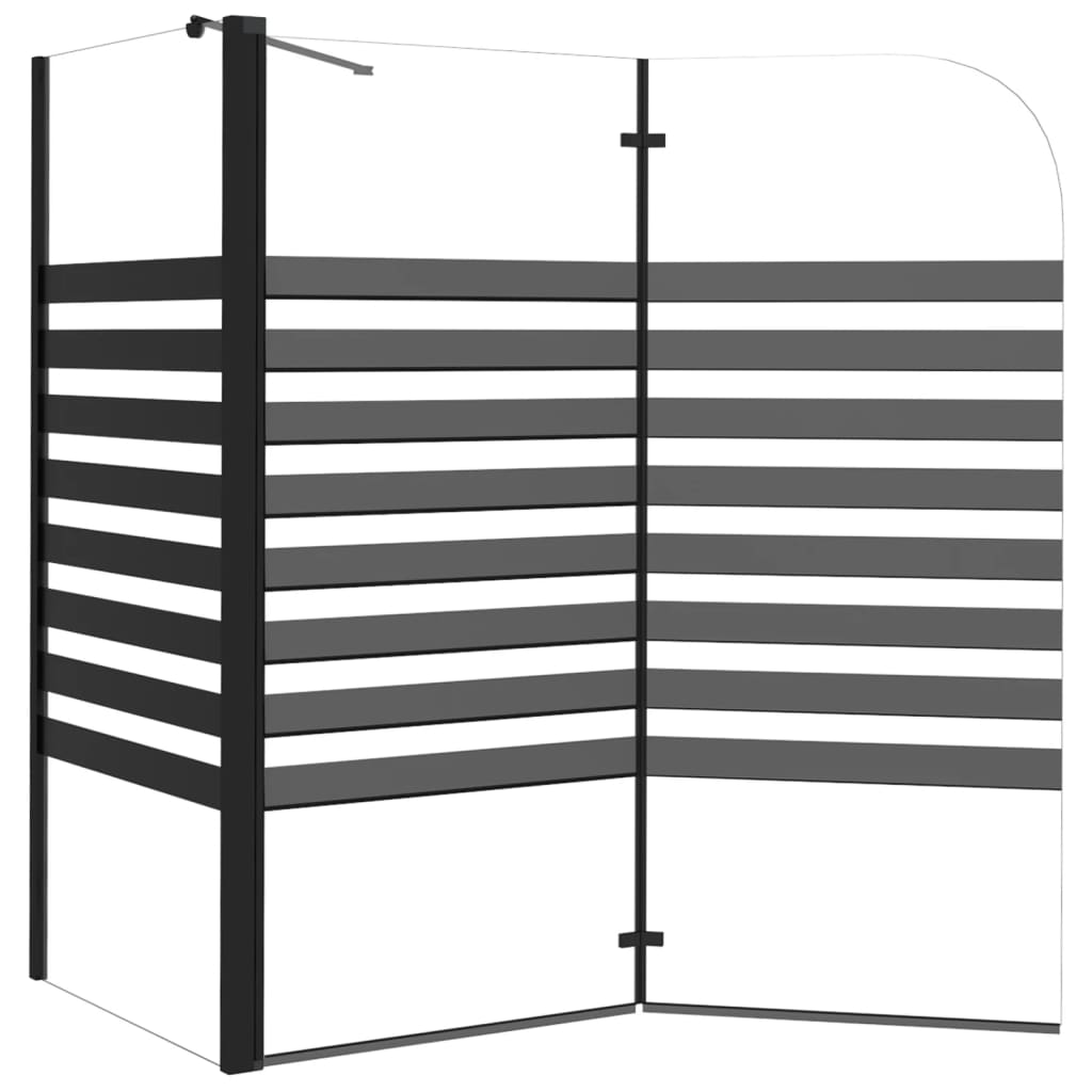 Suihkuseinä Raidallinen 120X68X130 Cm Karkaistu Lasi
